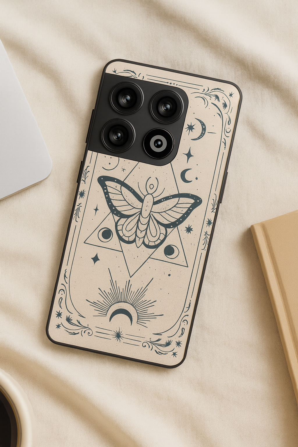 Boho Butterfly Glass Back Cover For One Plus 13, 12, 11, 10, Nord Series The Case & Co