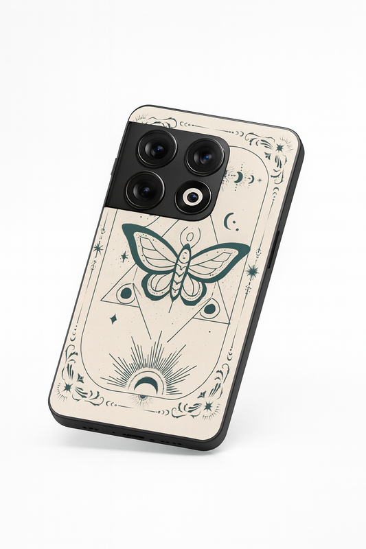 Boho Butterfly Glass Back Cover For One Plus 13, 12, 11, 10, Nord Series The Case & Co