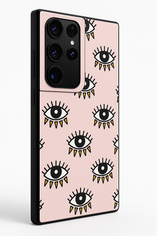 Boho Evil Eye Premium Glass Back Cover For Galaxy S, A, M & F Series The Case & Co