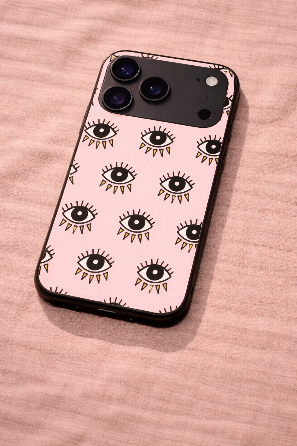 Boho Evil Eye Premium Glass Back Cover For iPhone 11,12,13,14,15,16,17 Models The Case & Co