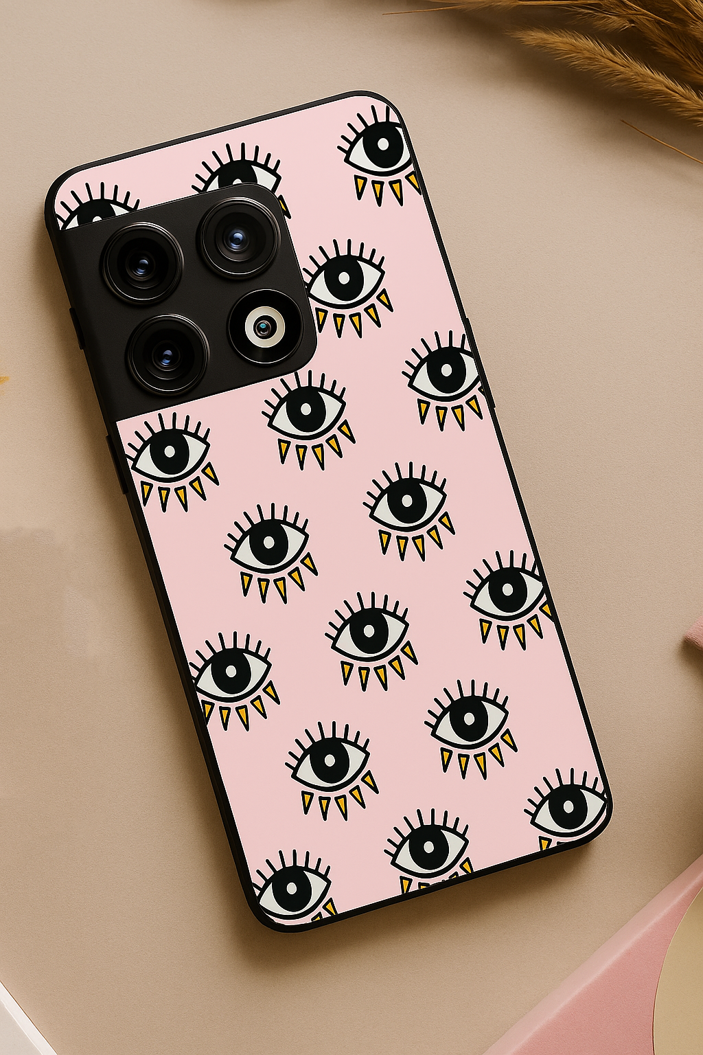 Boho Evil Eye Premium Glass Back Cover For One Plus 13, 12, 11, 10, Nord Series The Case & Co