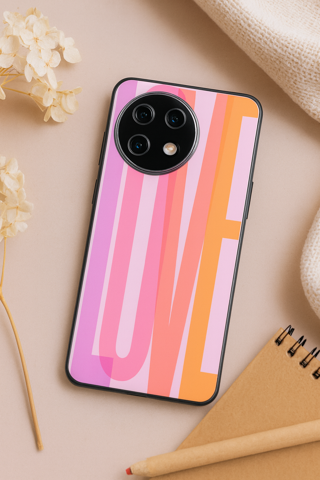 Bold Love Premium Glass Back Cover For One Plus 13, 12, 11, 10, Nord Series The Case & Co