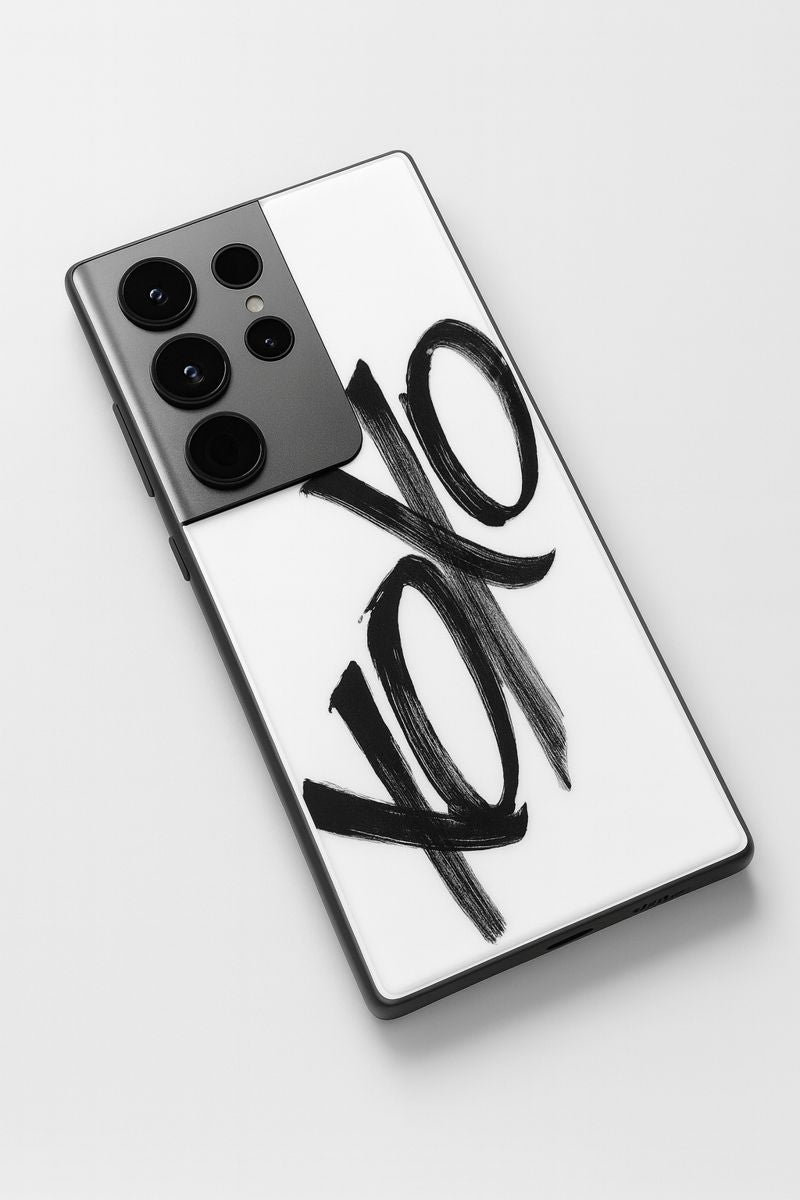 Bold XOXO Premium Glass Back Cover For Galaxy S, A, M & F Series The Case & Co