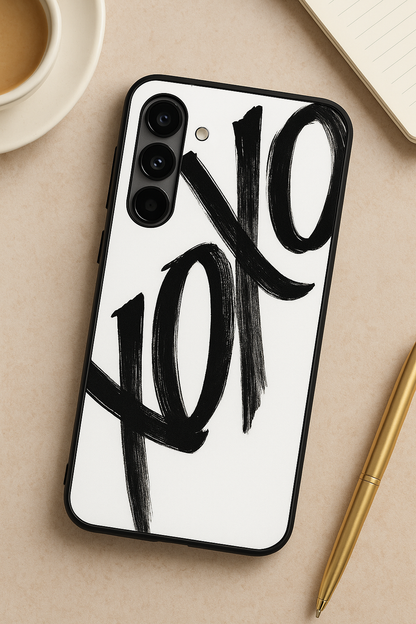 Bold XOXO Premium Glass Back Cover For Galaxy S, A, M & F Series The Case & Co