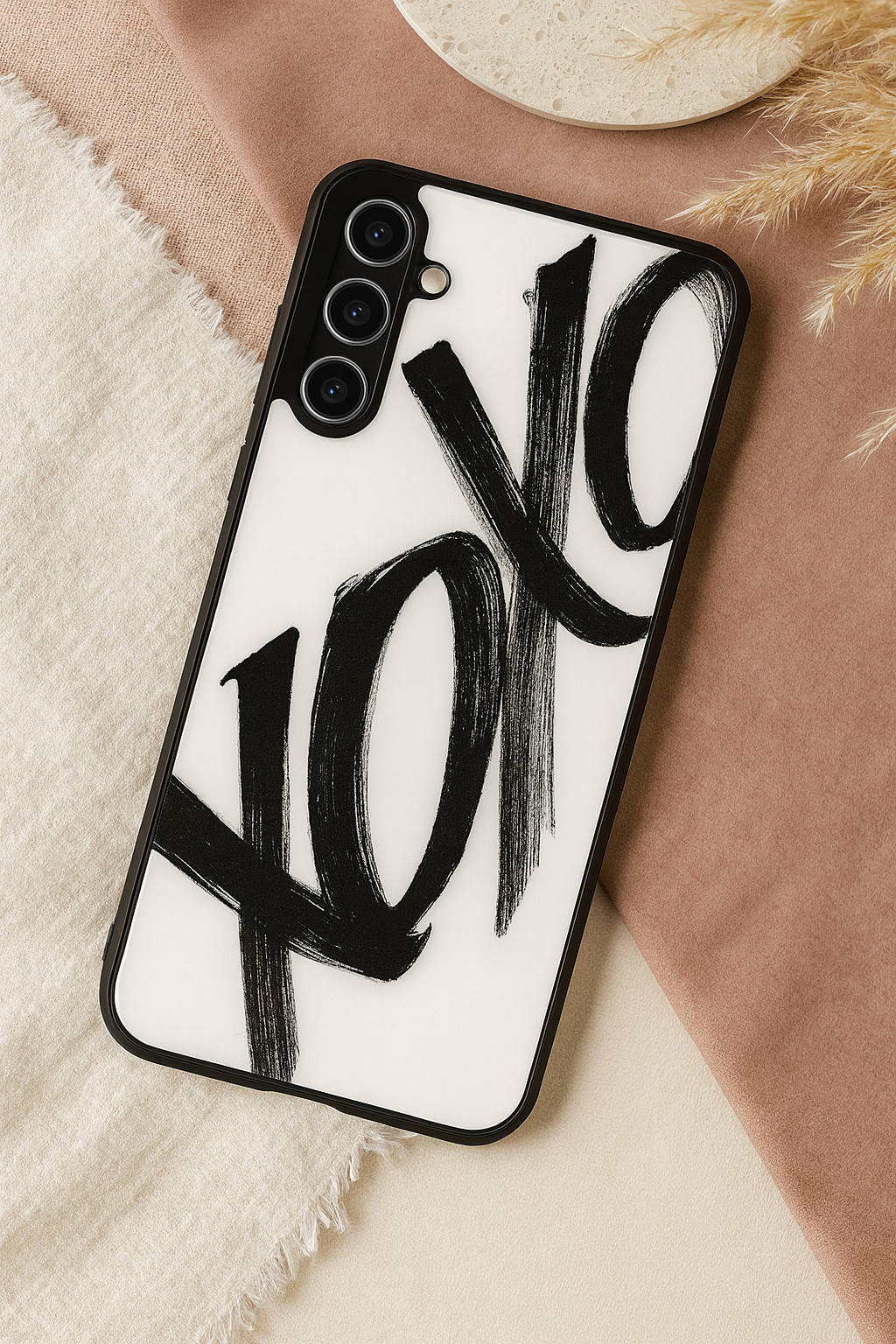 Bold XOXO Premium Glass Back Cover For Galaxy S, A, M & F Series The Case & Co