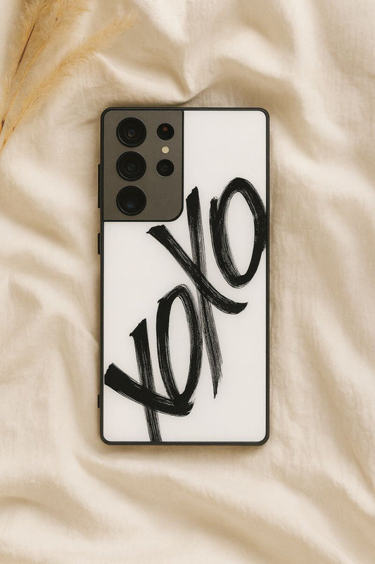 Bold XOXO Premium Glass Back Cover For Galaxy S, A, M & F Series The Case & Co