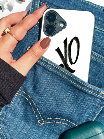 Bold XOXO Premium Glass Back Cover For iPhone 11,12,13,14,15,16,17 Models The Case & Co