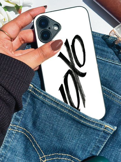 Bold XOXO Premium Glass Back Cover For iPhone 11,12,13,14,15,16,17 Models The Case & Co