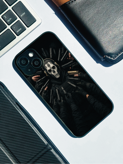 Bullet Crown Premium Glass Back Cover For iPhone 11,12,13,14,15,16,17 Models The Case & Co