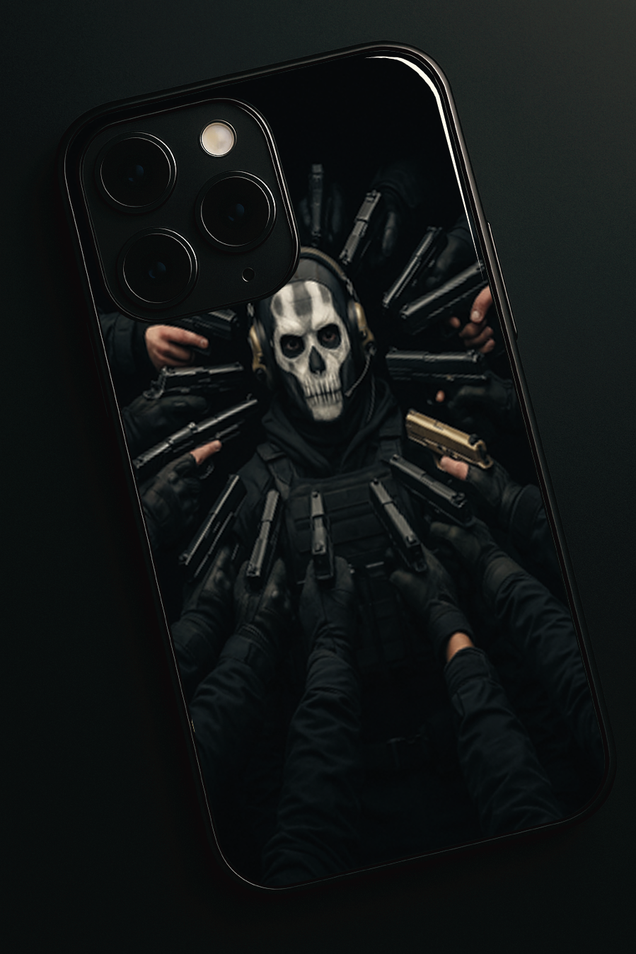 Bullet Crown Premium Glass Back Cover For iPhone 11,12,13,14,15,16,17 Models The Case & Co