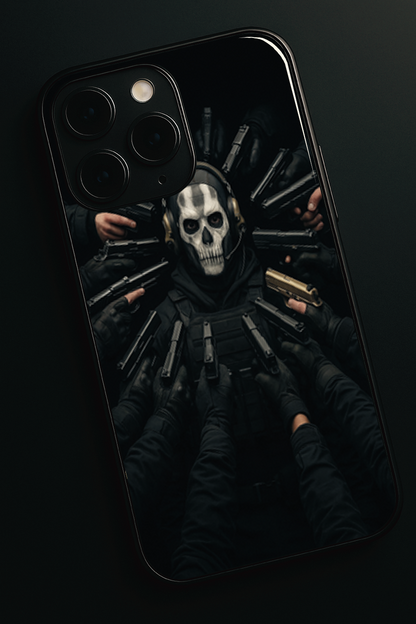 Bullet Crown Premium Glass Back Cover For iPhone 11,12,13,14,15,16,17 Models The Case & Co