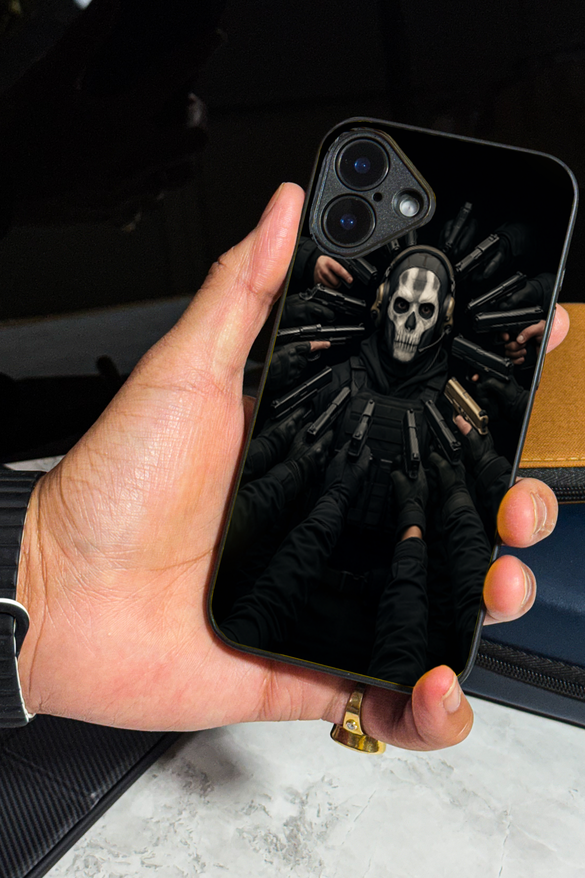 Bullet Crown Premium Glass Back Cover For iPhone 11,12,13,14,15,16,17 Models The Case & Co