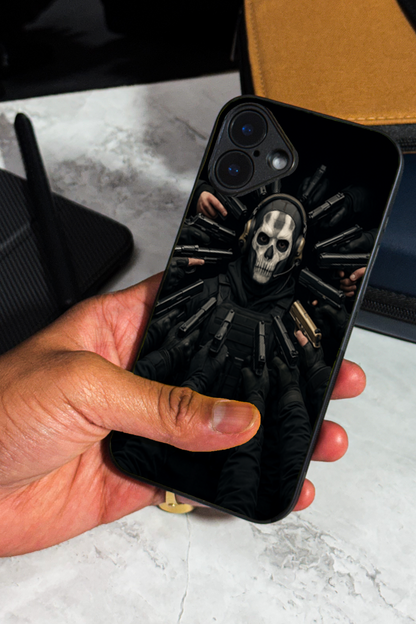 Bullet Crown Premium Glass Back Cover For iPhone 11,12,13,14,15,16,17 Models The Case & Co