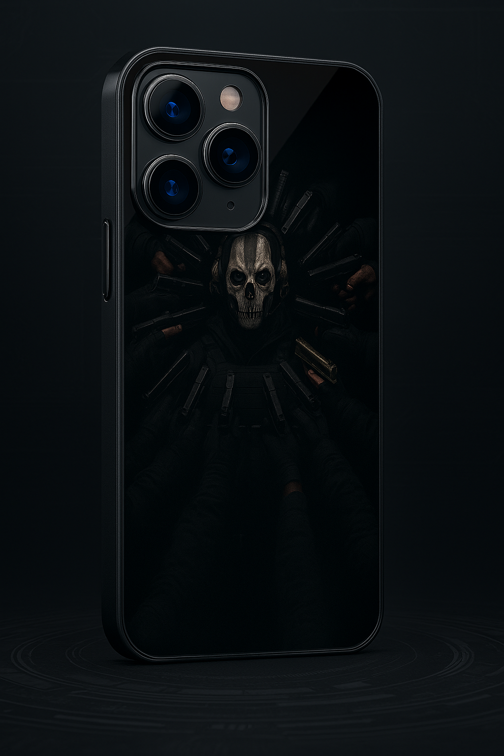 Bullet Crown Premium Glass Back Cover For iPhone 11,12,13,14,15,16,17 Models The Case & Co