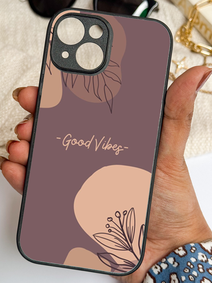 Calm Aura Premium Glass Back Cover For iPhone 11,12,13,14,15,16,17 Models The Case & Co