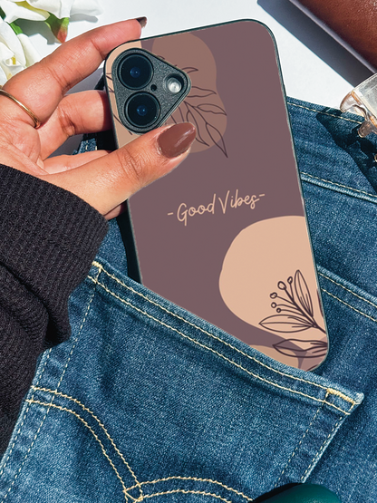 Calm Aura Premium Glass Back Cover For iPhone 11,12,13,14,15,16,17 Models The Case & Co