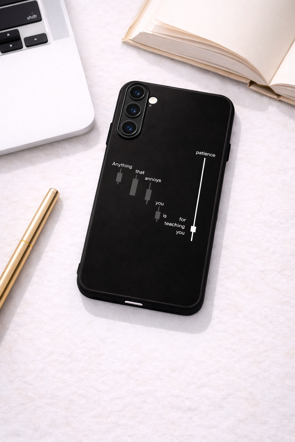 Candle Wisdom Premium Glass Back Cover For Galaxy S, A, M & F Series The Case & Co