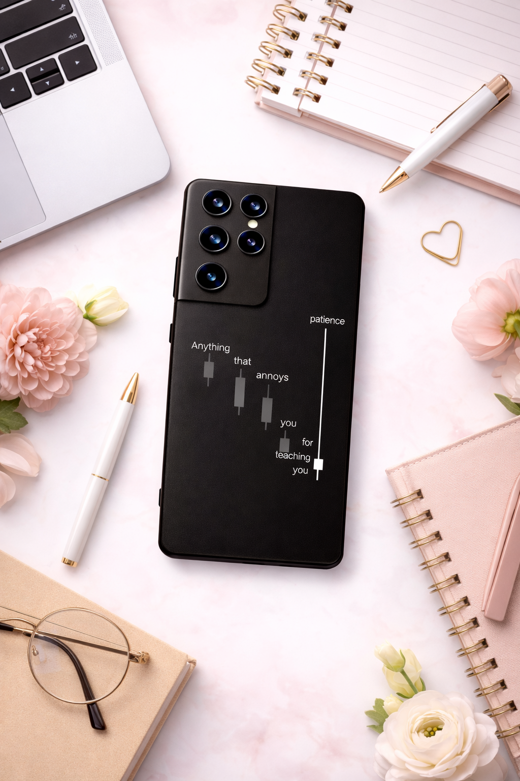 Candle Wisdom Premium Glass Back Cover For Galaxy S, A, M & F Series The Case & Co