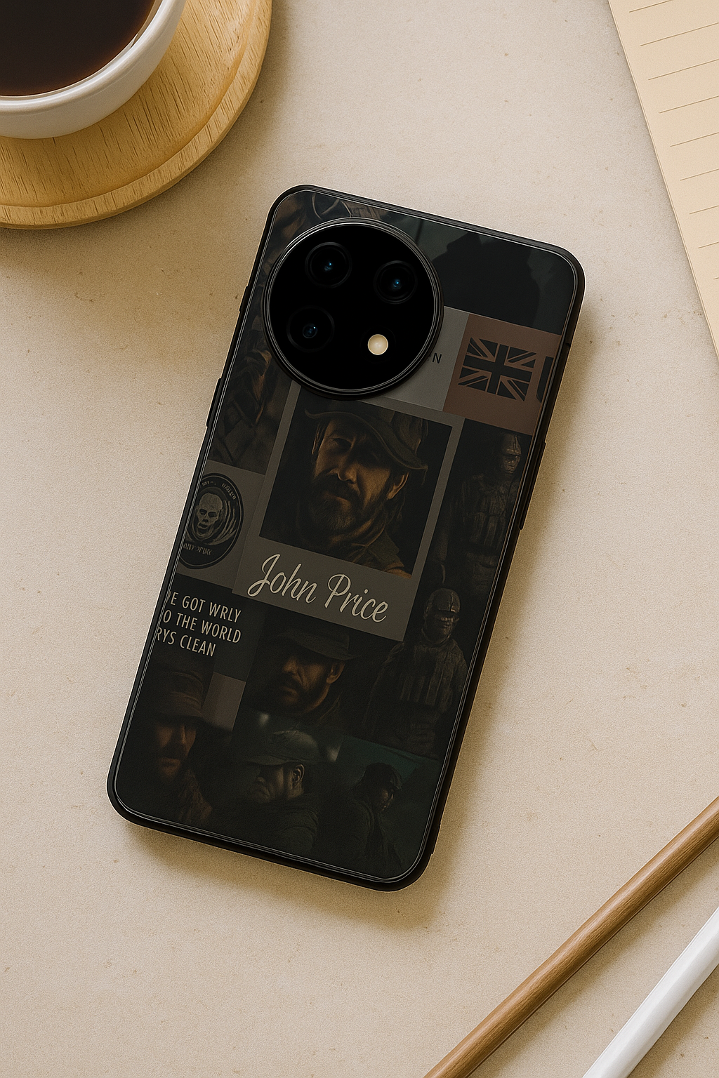 Captain's Creed Premium Glass Back Cover For One Plus 13, 12, 11, 10, Nord Series The Case & Co