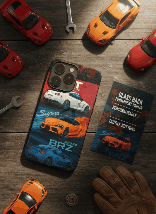 Car Lover Premium Glass Back Cover For iPhone 11,12,13,14,15,16,17 Models The Case & Co