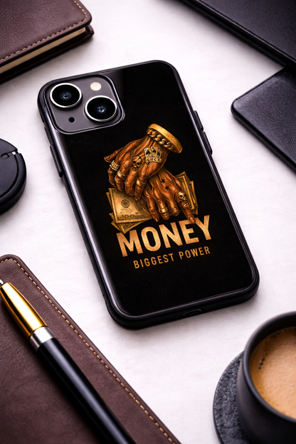 Cash Command Premium Glass Back Cover For iPhone 11,12,13,14,15,16,17 Models The Case & Co