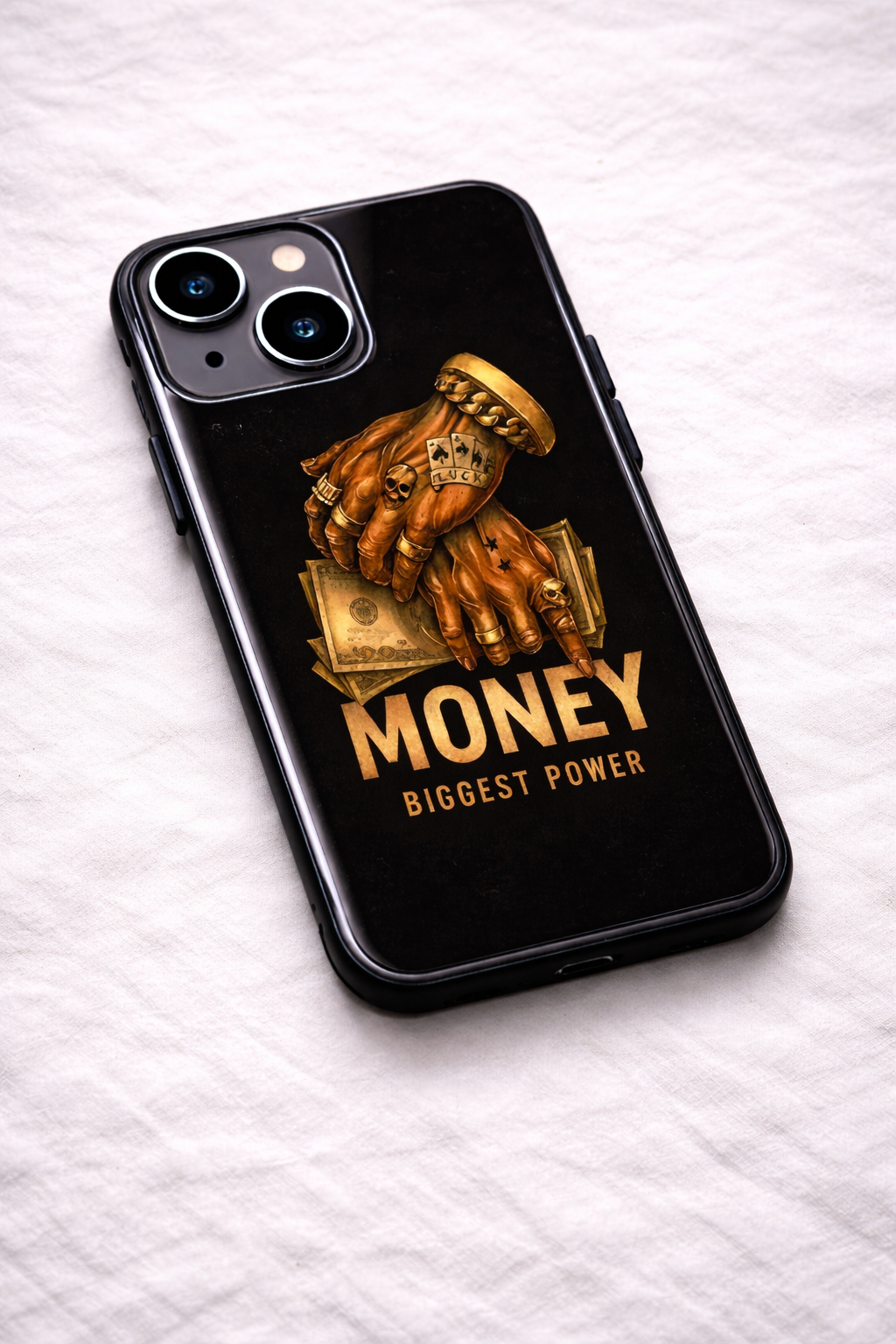 Cash Command Premium Glass Back Cover For iPhone 11,12,13,14,15,16,17 Models The Case & Co