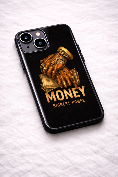 Cash Command Premium Glass Back Cover For iPhone 11,12,13,14,15,16,17 Models The Case & Co