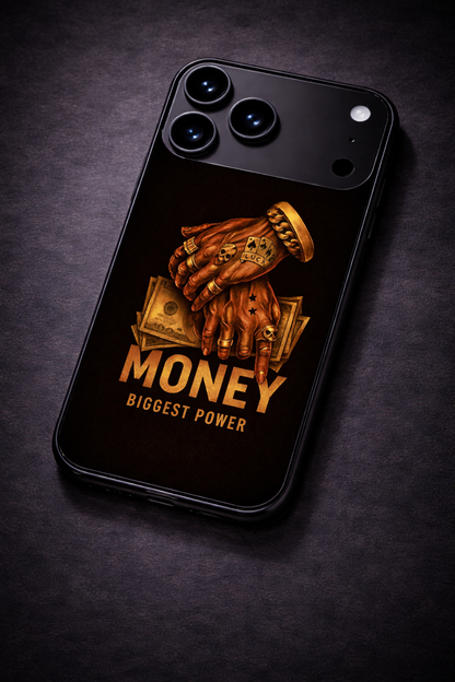 Cash Command Premium Glass Back Cover For iPhone 11,12,13,14,15,16,17 Models The Case & Co