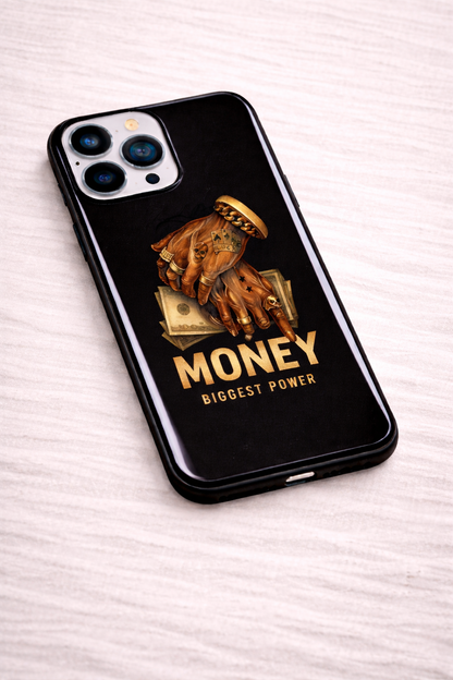 Cash Command Premium Glass Back Cover For iPhone 11,12,13,14,15,16,17 Models The Case & Co