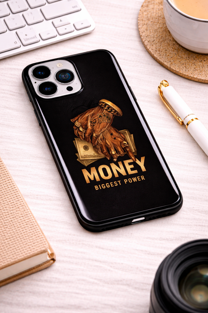 Cash Command Premium Glass Back Cover For iPhone 11,12,13,14,15,16,17 Models The Case & Co