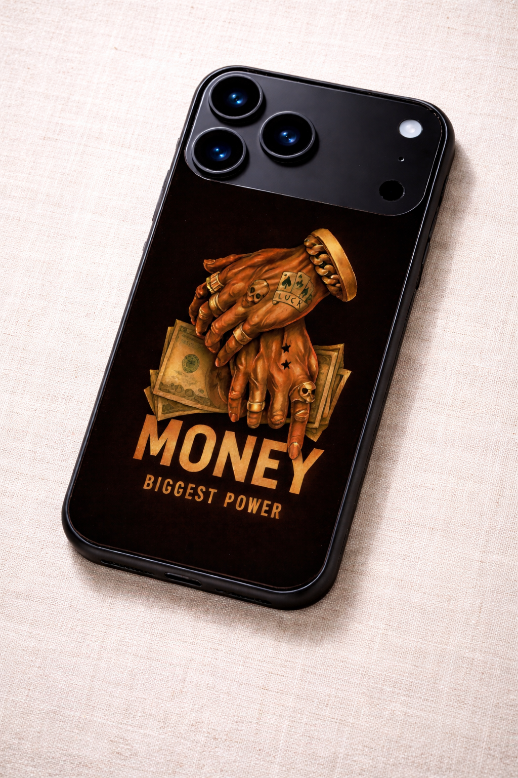 Cash Command Premium Glass Back Cover For iPhone 11,12,13,14,15,16,17 Models The Case & Co