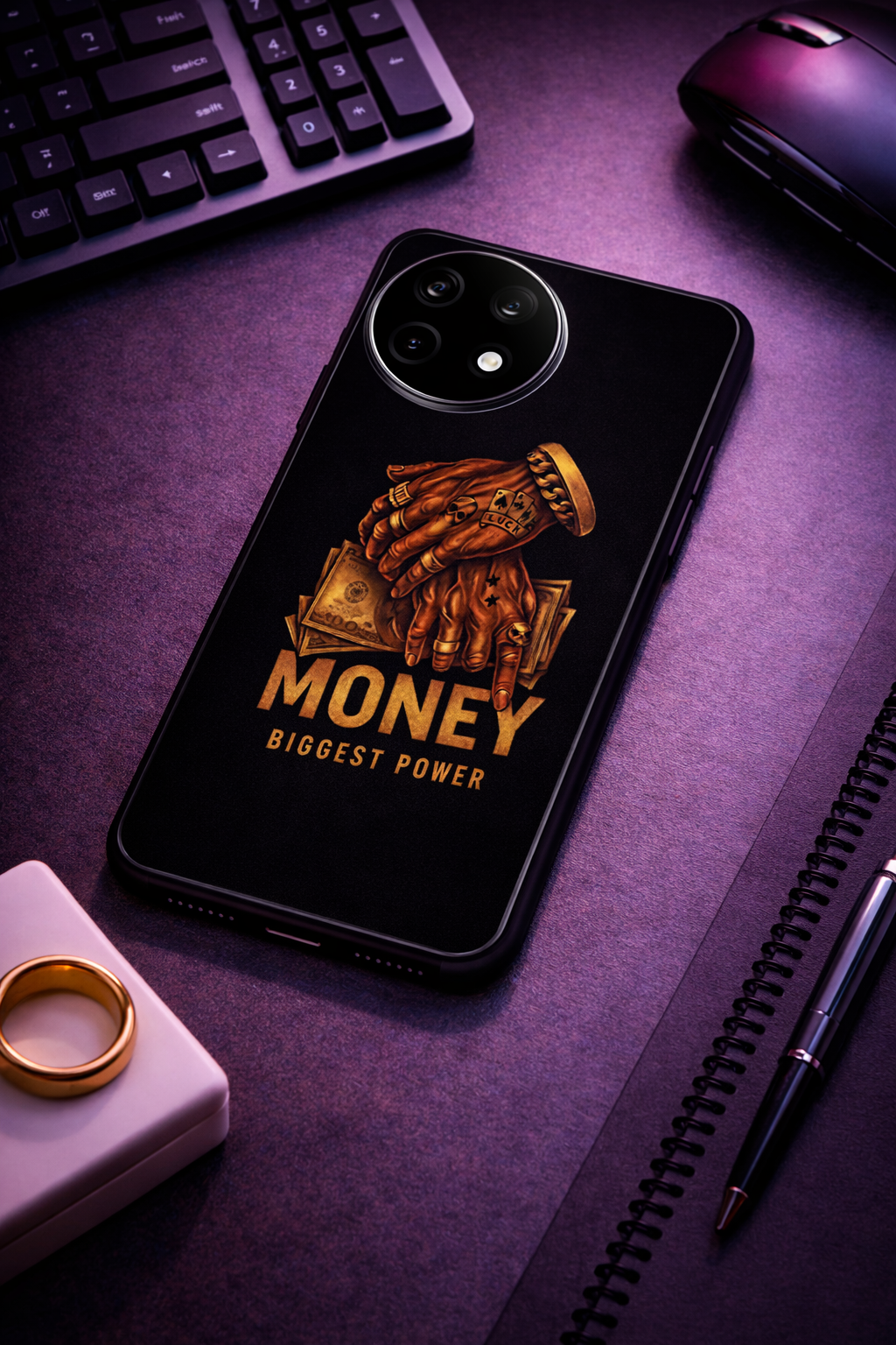 Cash Command Premium Glass Back Cover For One Plus 13, 12, 11, 10, Nord Series The Case & Co