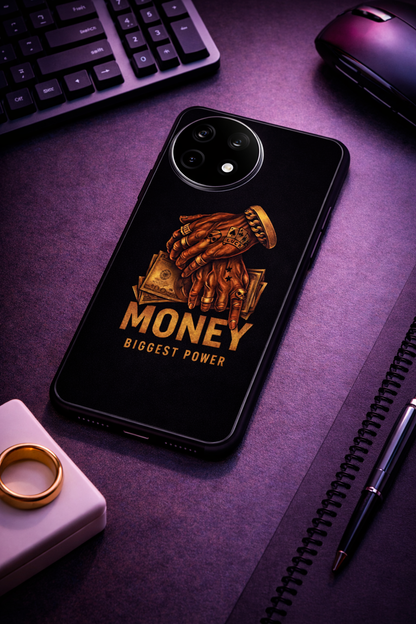 Cash Command Premium Glass Back Cover For One Plus 13, 12, 11, 10, Nord Series The Case & Co