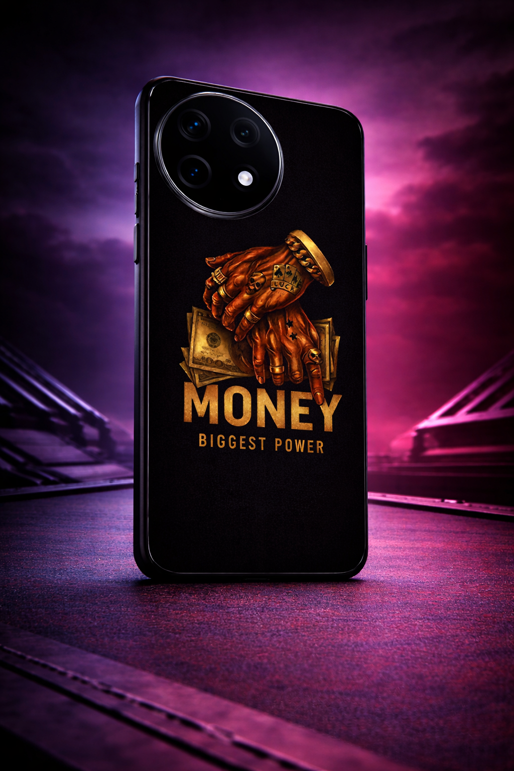 Cash Command Premium Glass Back Cover For One Plus 13, 12, 11, 10, Nord Series The Case & Co