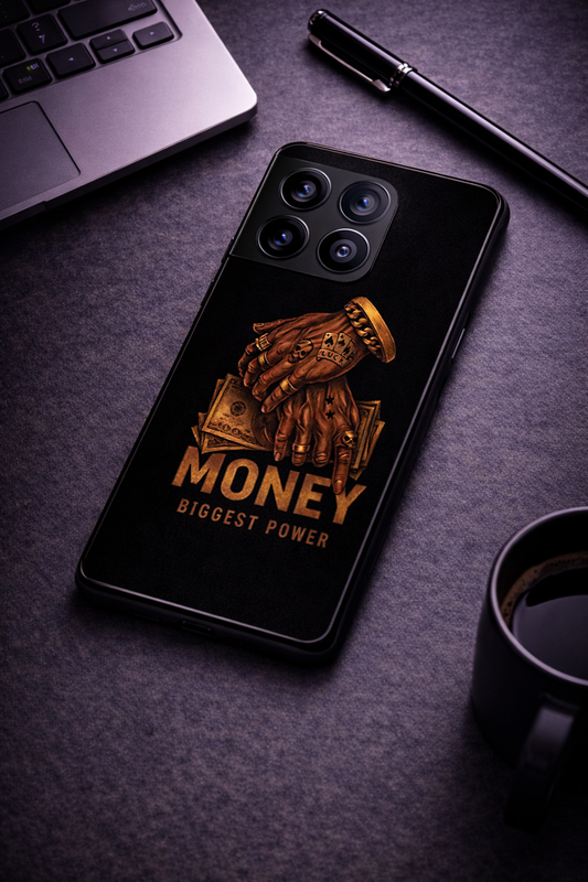 Cash Command Premium Glass Back Cover For One Plus 13, 12, 11, 10, Nord Series The Case & Co