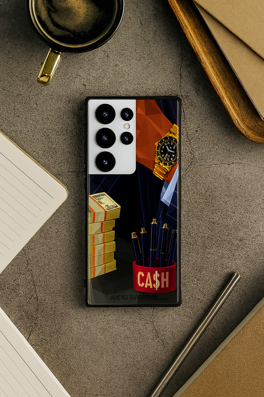 Cash Empire Premium Glass Back Cover For Galaxy S, A, M & F Series The Case & Co