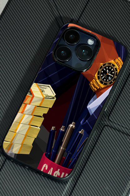 Cash Empire Premium Glass Back Cover For iPhone 11,12,13,14,15,16,17 Models The Case & Co