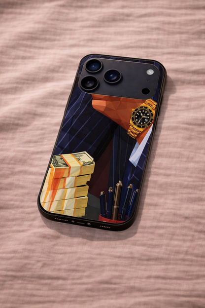 Cash Empire Premium Glass Back Cover For iPhone 11,12,13,14,15,16,17 Models The Case & Co