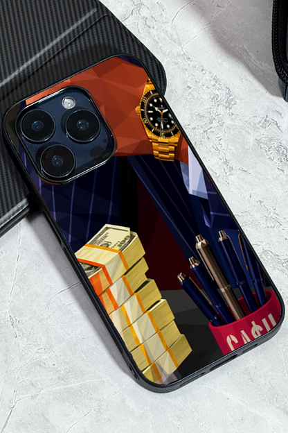 Cash Empire Premium Glass Back Cover For iPhone 11,12,13,14,15,16,17 Models The Case & Co
