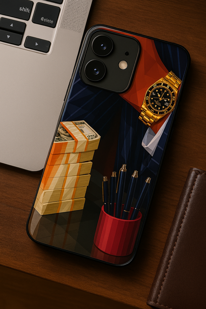 Cash Empire Premium Glass Back Cover For iPhone 11,12,13,14,15,16,17 Models The Case & Co