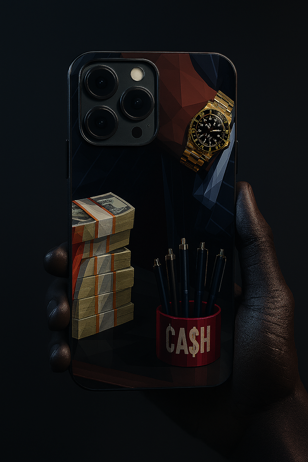 Cash Empire Premium Glass Back Cover For iPhone 11,12,13,14,15,16,17 Models The Case & Co