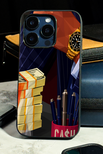 Cash Empire Premium Glass Back Cover For iPhone 11,12,13,14,15,16,17 Models The Case & Co