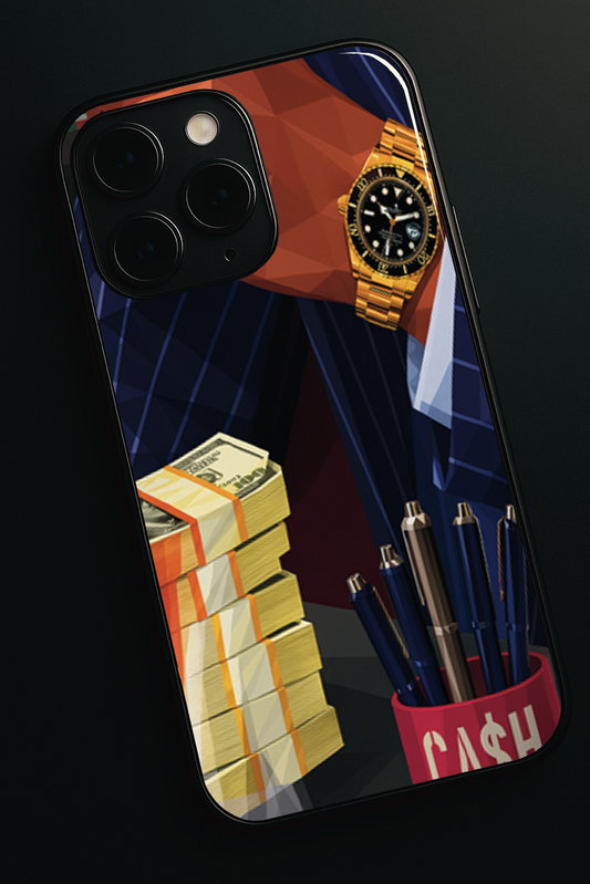 Cash Empire Premium Glass Back Cover For iPhone 11,12,13,14,15,16,17 Models The Case & Co