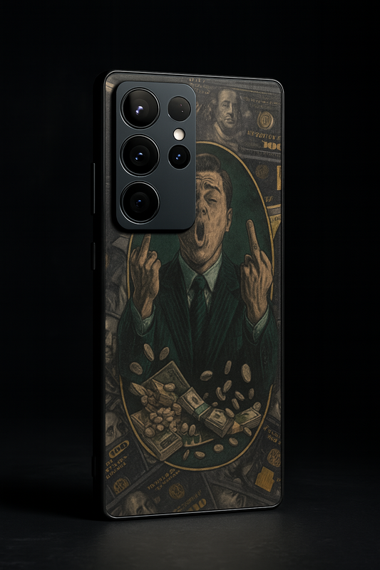 Cash Over Premium Glass Back Cover For Galaxy S, A, M & F Series The Case & Co