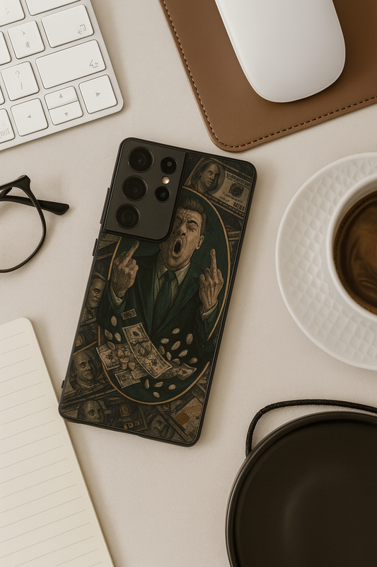 Cash Over Premium Glass Back Cover For Galaxy S, A, M & F Series The Case & Co