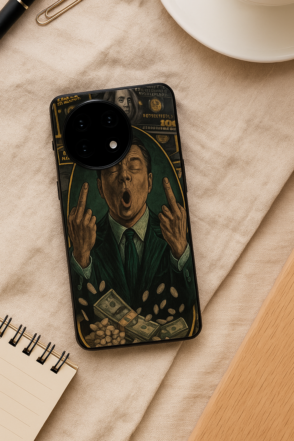 Cash Over Premium Glass Back Cover For One Plus 13, 12, 11, 10, Nord Series The Case & Co