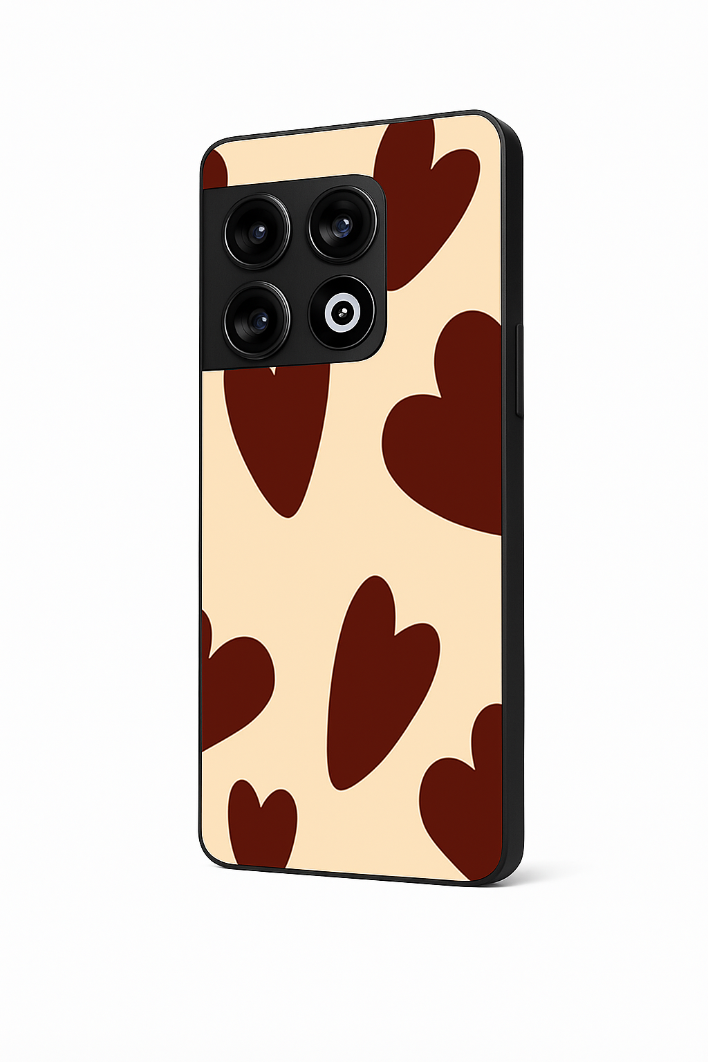 Chocolate Hearts Premium Glass Back Cover For One Plus 13, 12, 11, 10, Nord Series The Case & Co