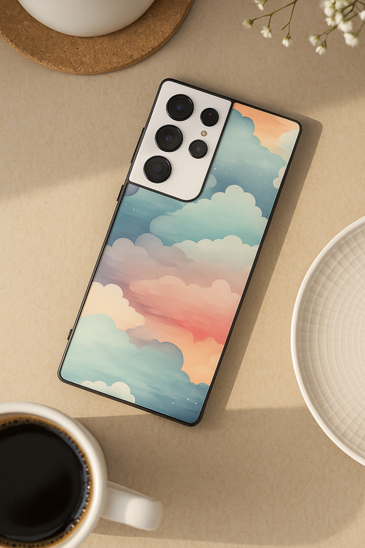 Cloud Of Dreams Premium Glass Back Cover For Galaxy S, A, M & F Series The Case & Co