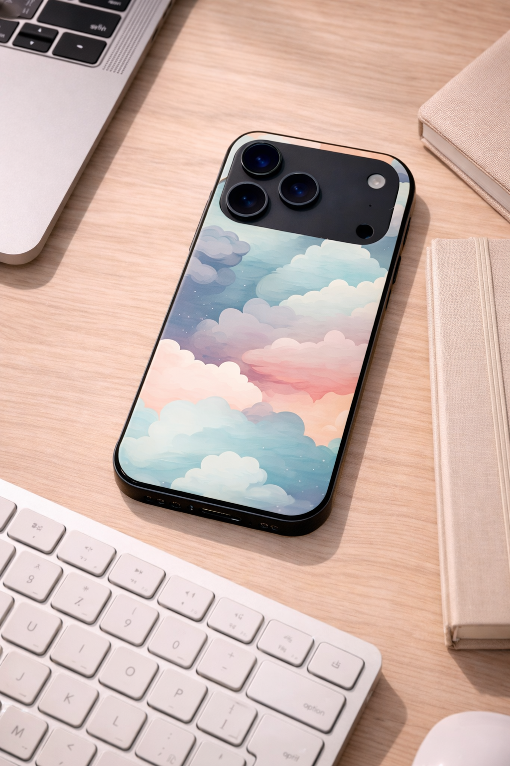 Cloud Of Dreams Premium Glass Back Cover For iPhone 11,12,13,14,15,16,17 Models The Case & Co