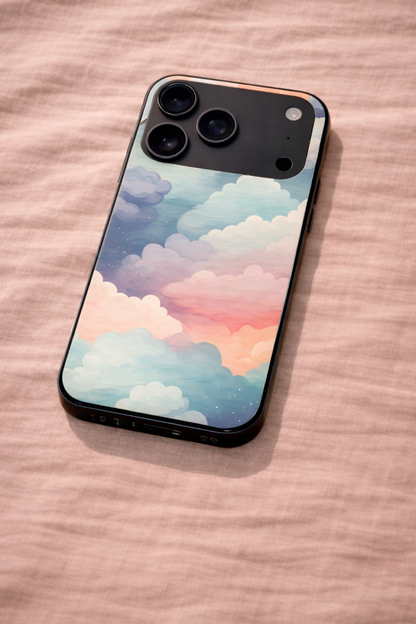 Cloud Of Dreams Premium Glass Back Cover For iPhone 11,12,13,14,15,16,17 Models The Case & Co